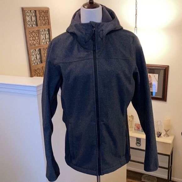 ADIDAS Outdoor Full Zip Fleece Lined Jacket with Hood Gray M NWOT - Picture 3 of 9